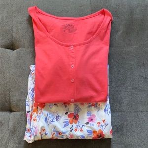 St.Jacks Short Sleeve Flower Pajamas